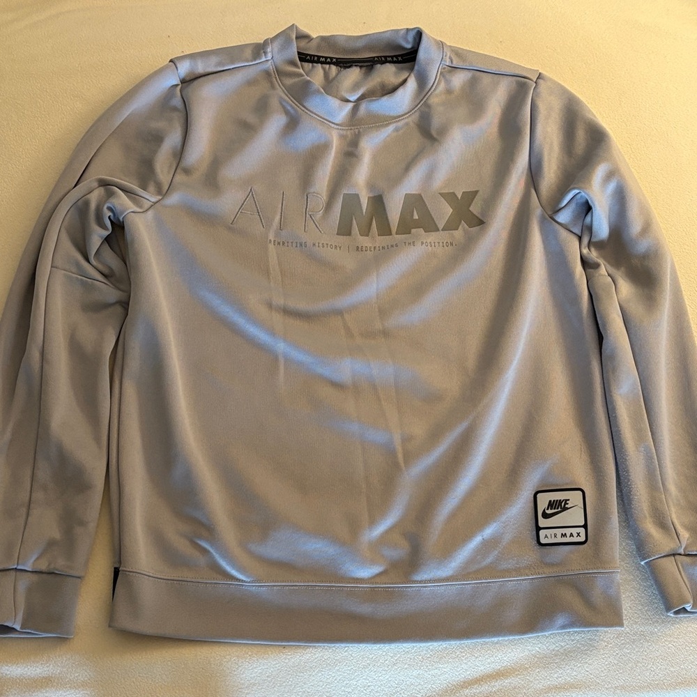 Nike Kids Light Gray Air Max Crewneck Top
